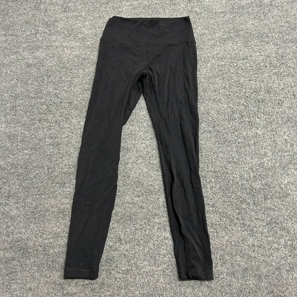 Lululemon Leggings Womens Size 4 Black High Waisted Athletic Yoga Pants Full